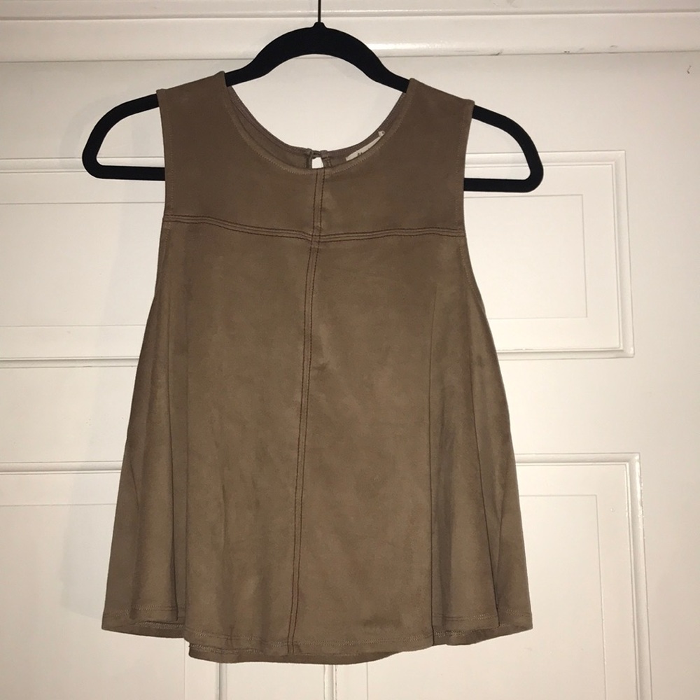Chloe & Katie Suede Sleeveless Top